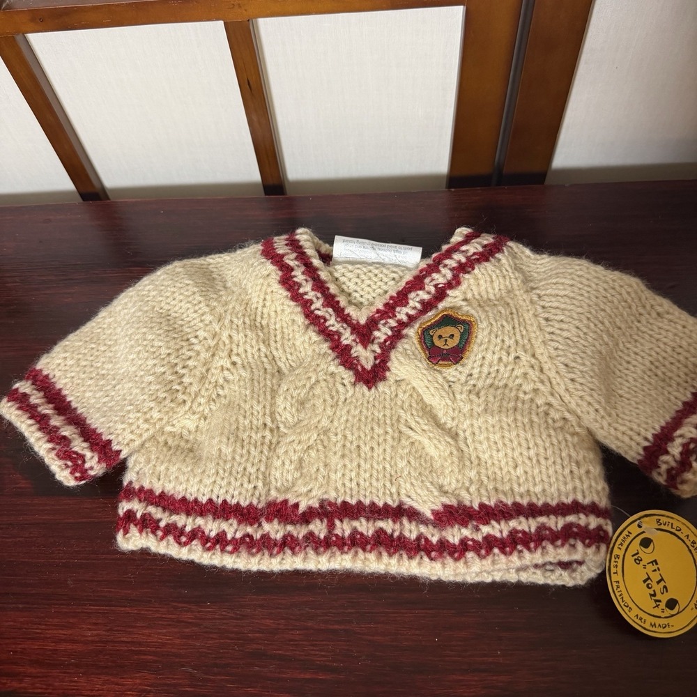 Build a Bear Golf Preppy Sweater Retired NWT BAB For 24" Stuff